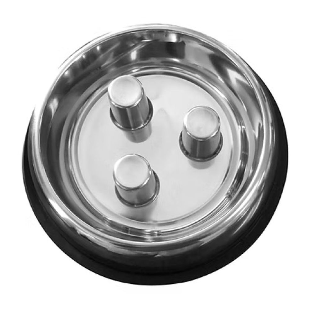 QT Dog, Brake-Fast Stainless Steel Non-Tip Bowl
