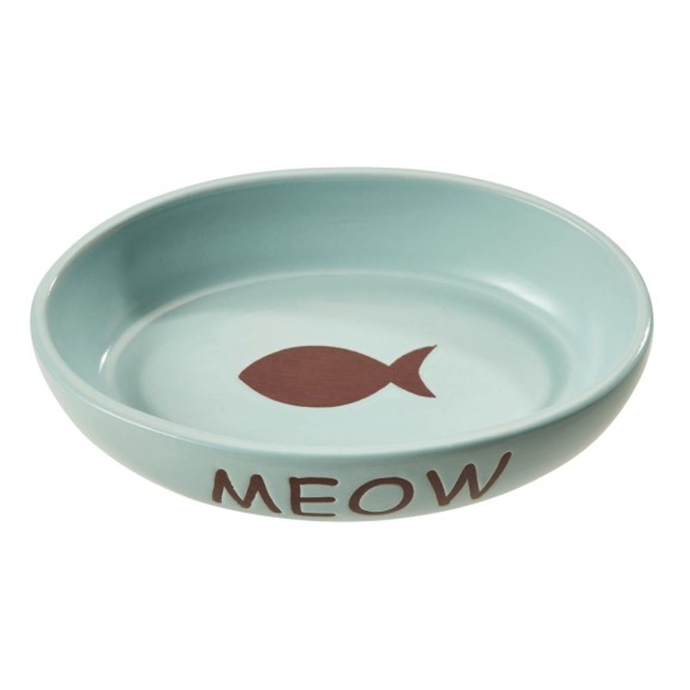 Spot, 6" Blue Portofino Oval Cat Dish