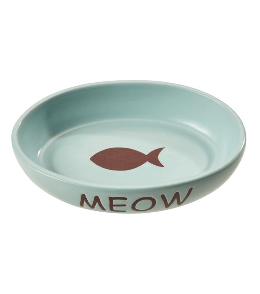 Spot, 6" Blue Portofino Oval Cat Dish