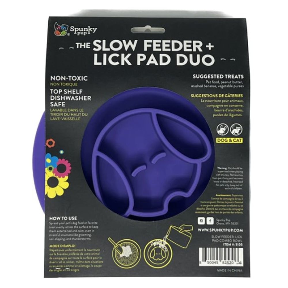 Spunky Pup, Slow Feeder/Lick pad Duo