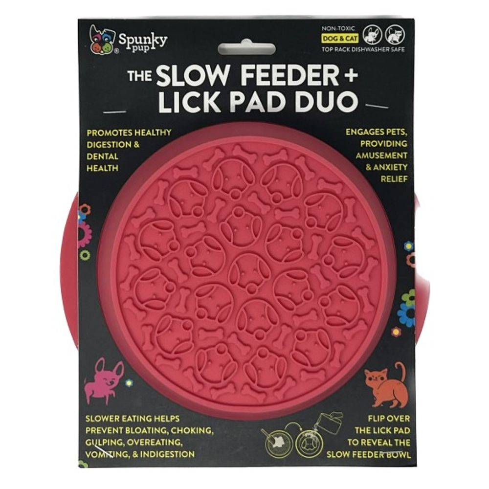 Spunky Pup, Slow Feeder/Lick pad Duo
