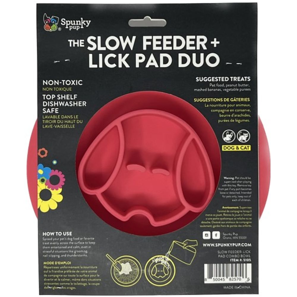 Spunky Pup, Slow Feeder/Lick pad Duo