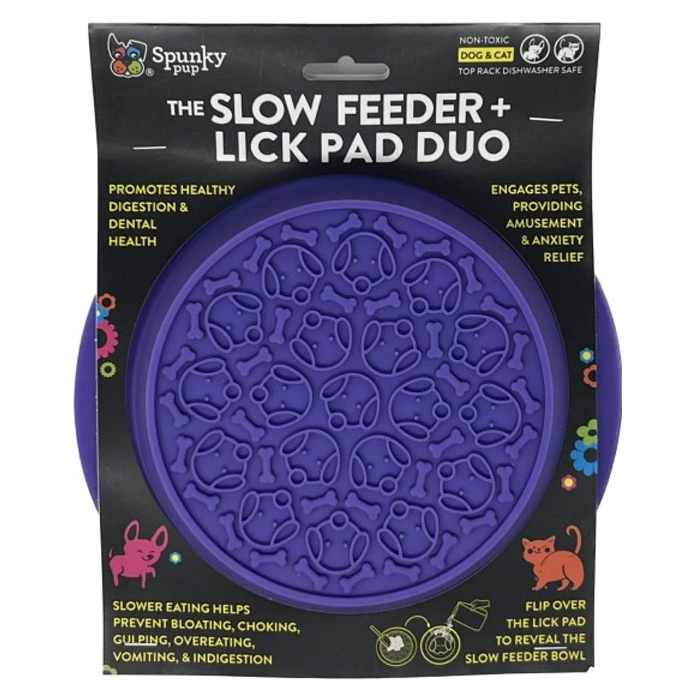 Spunky Pup, Slow Feeder/Lick pad Duo