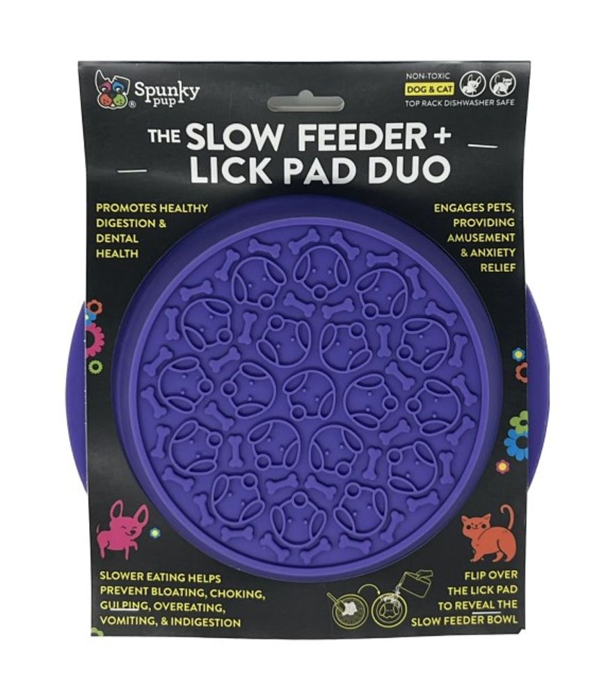 Spunky Pup, Slow Feeder/Lick pad Duo