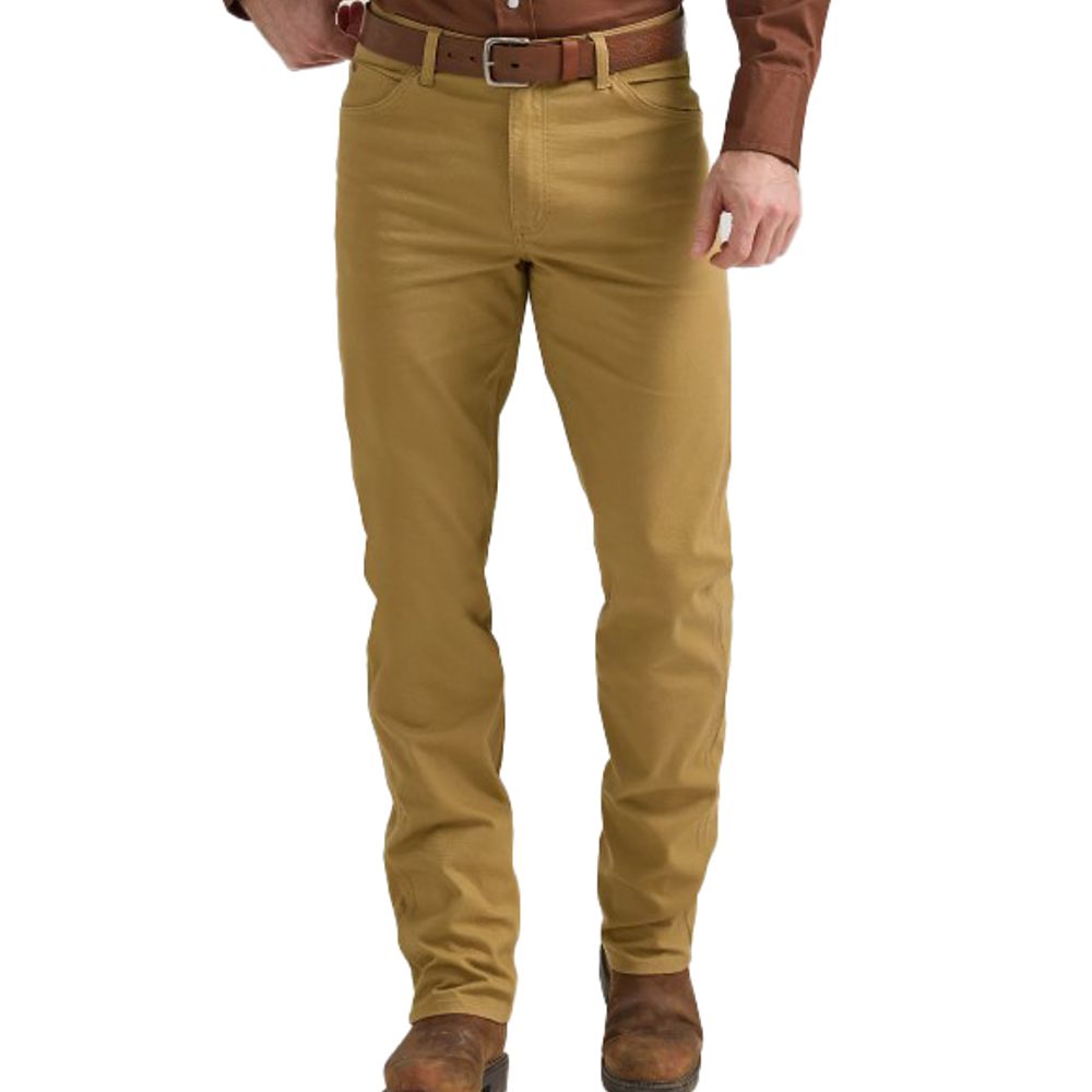 Wrangler, Men's Premium Performance Tough Comfort Cowboy Cut Regular Fit Canvas Jean
