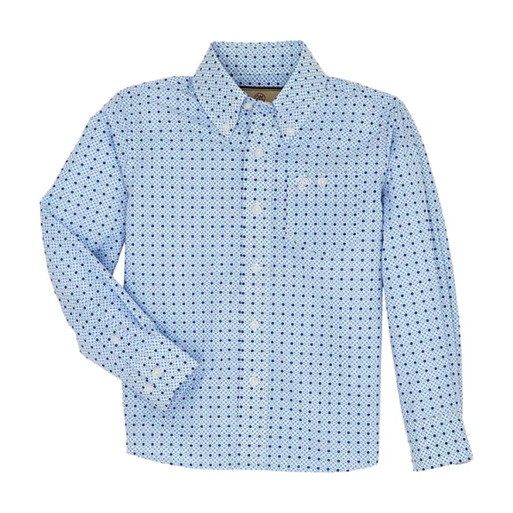 Wrangler, Boy's Classic Button Down Print Shirt