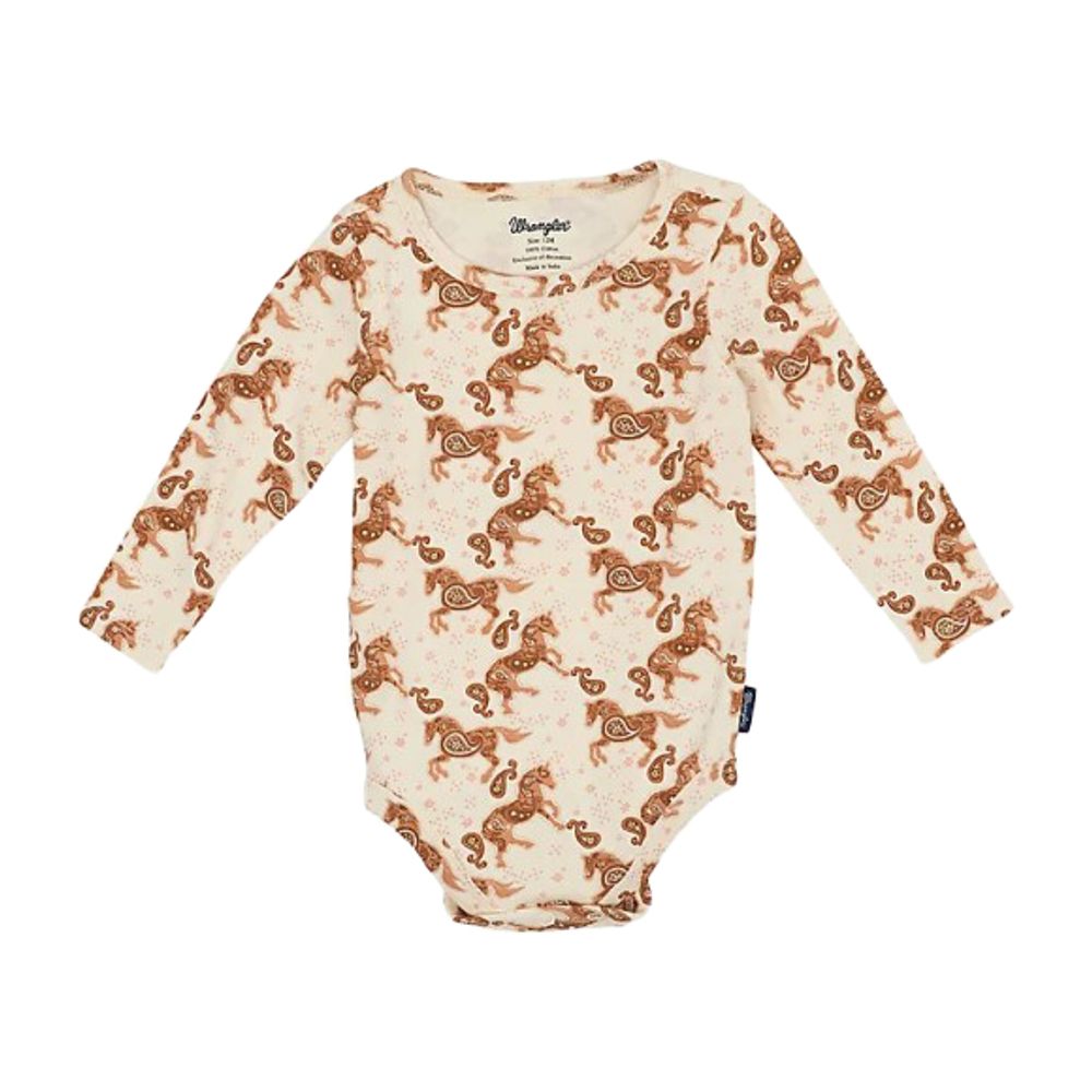 Wrangler, Baby Girl's Western Print Bodysuit