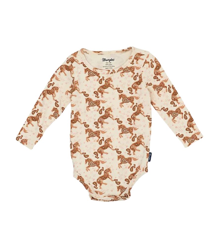 Wrangler, Baby Girl's Western Print Bodysuit