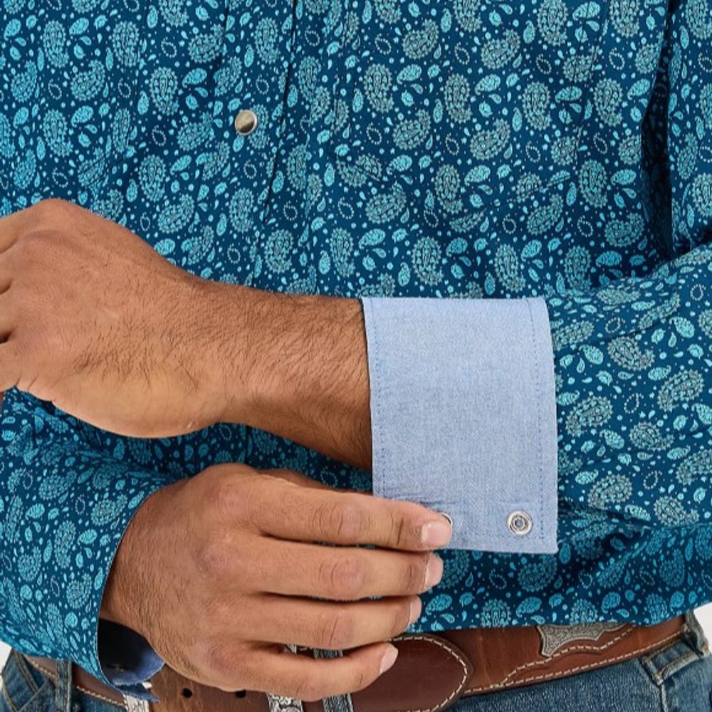 Wrangler, Men's 20X Competition Advanced Comfort Long Sleeve Two Pocket Western Snap Shirt