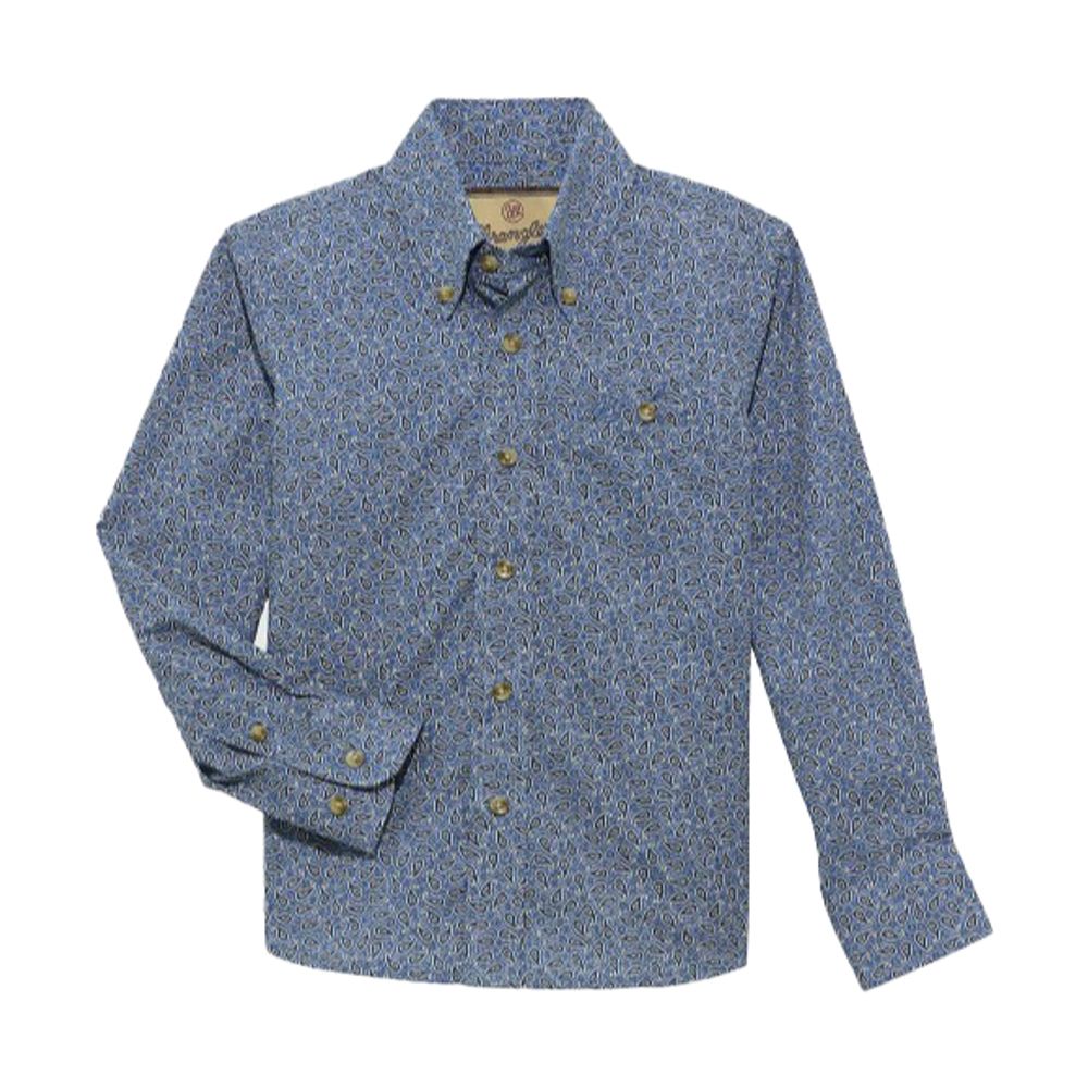 Wrangler, Boy's Classic Button Down Print Shirt