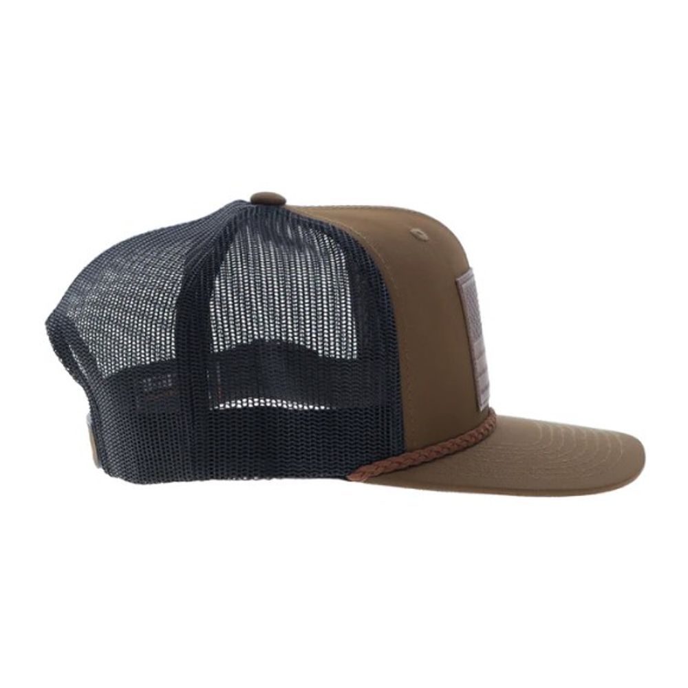 Hooey, Liberty Roper Brown/Black Leather Patch Hat