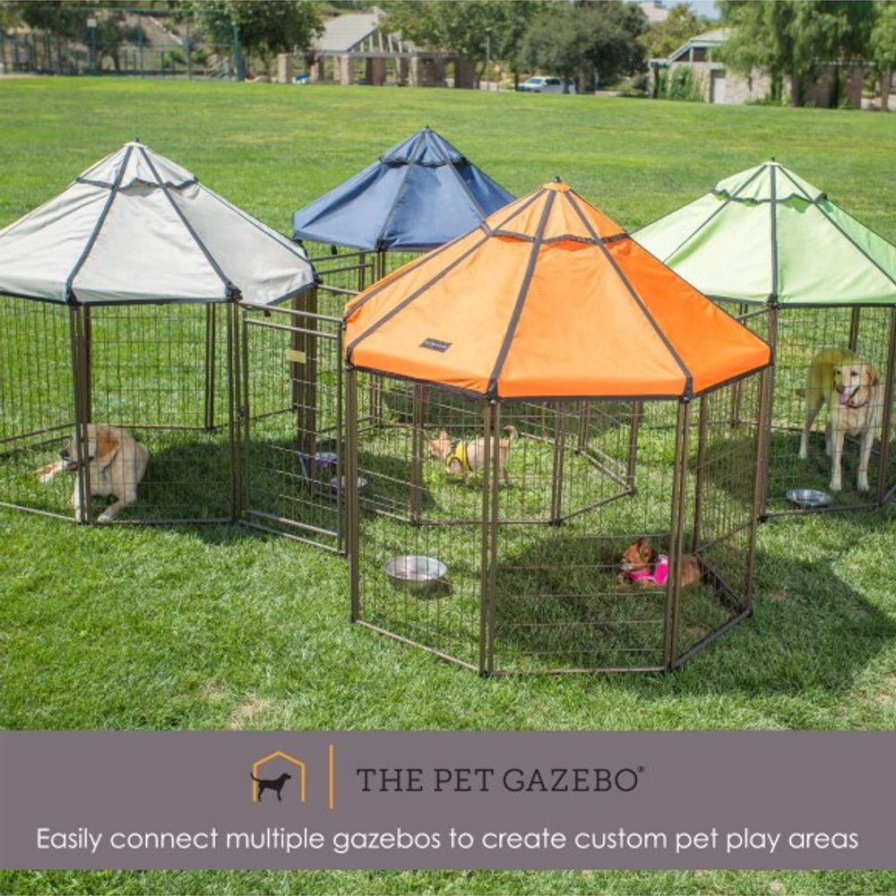 Win World, Pet Gazebo Octagonal Dog Kennel w/ Vented Canopy, 3 ft  