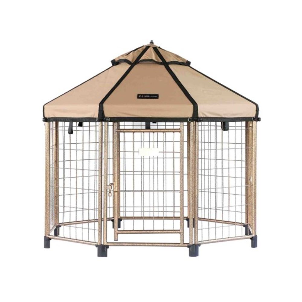 Win World, Pet Gazebo Octagonal Dog Kennel w/ Vented Canopy, 3 ft  