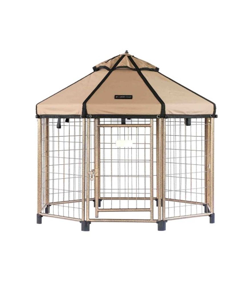 Win World, Pet Gazebo Octagonal Dog Kennel w/ Vented Canopy, 3 ft