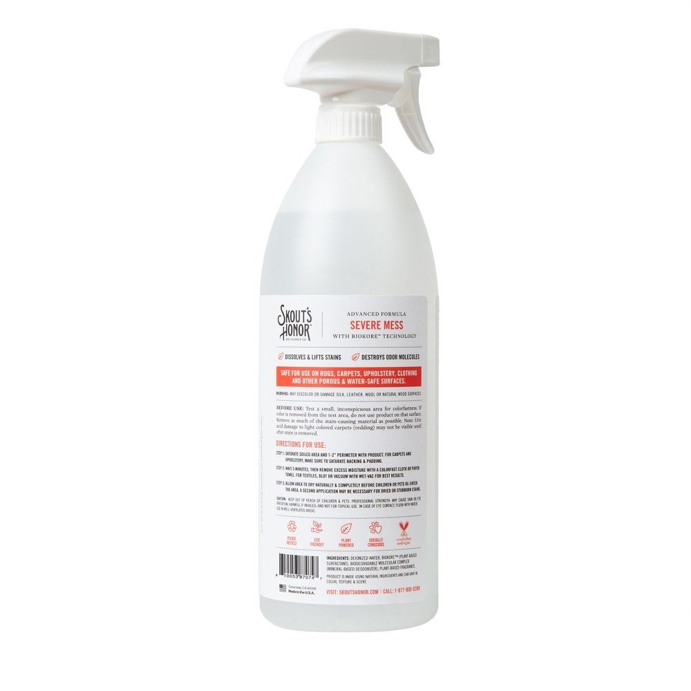Skout's Honor, Severe Mess Stain & Odor Advanced Formula, 35 oz