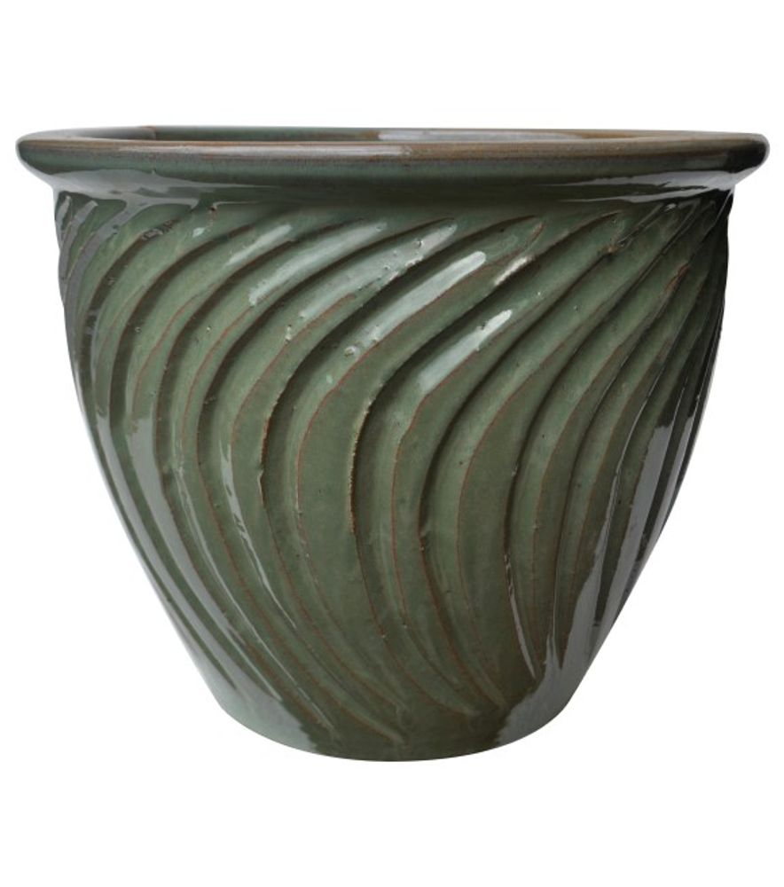 Tri-R Sales, Swirl Healey Green Planter