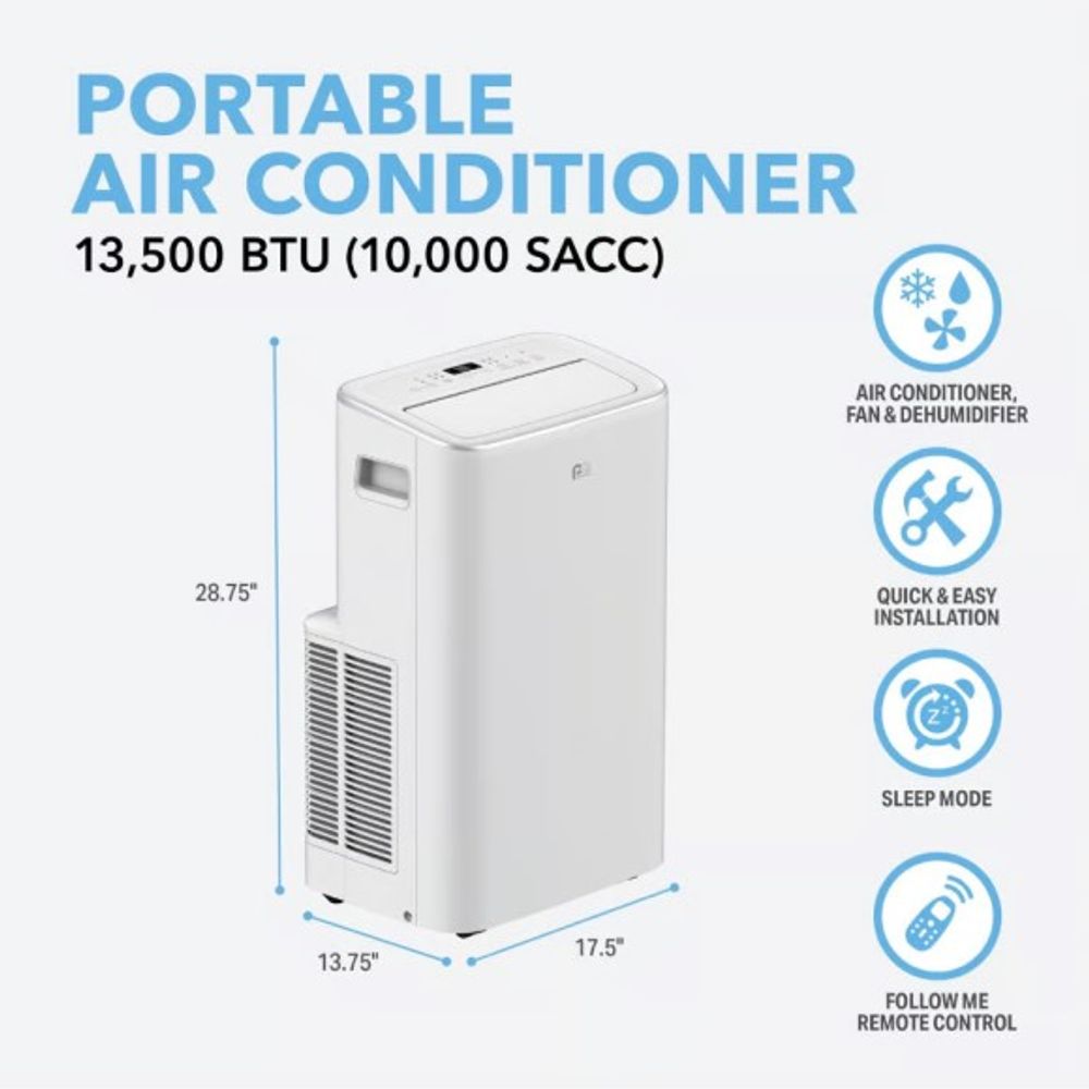 Perfect Aire, Compact Portable Air Conditioner, 13,500 BTU