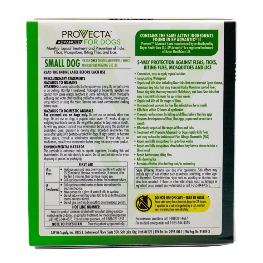 PROVECTA, Advanced For Dogs 5-10 lbs, 4 pk