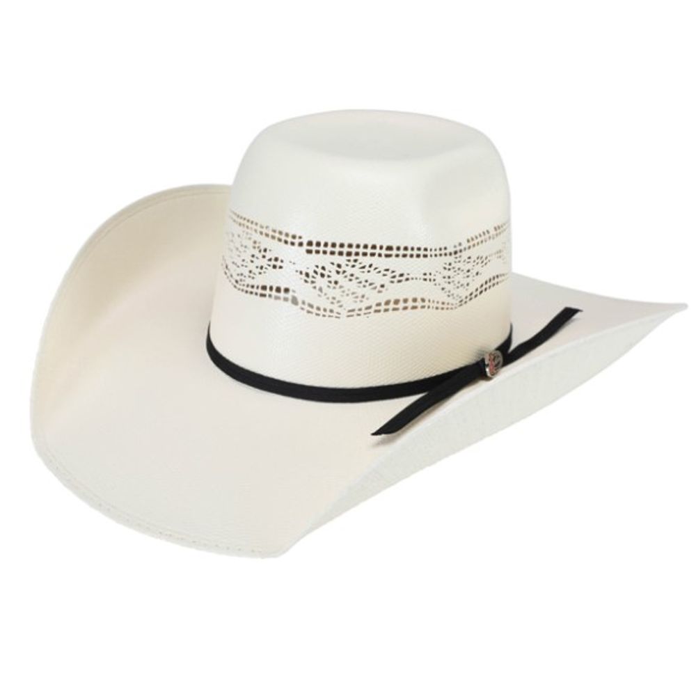 Justin, Adult Unisex White 20X Brooks Bangora Straw Hat