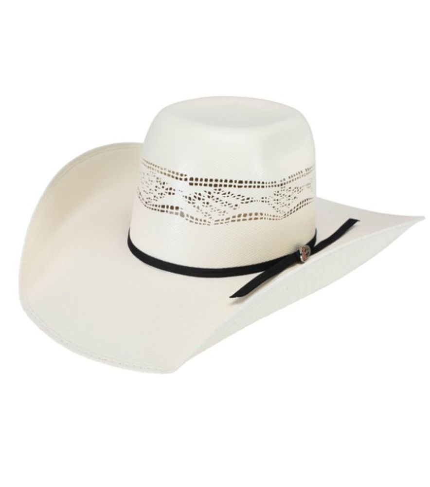 Justin, Adult Unisex White 20X Brooks Bangora Straw Hat