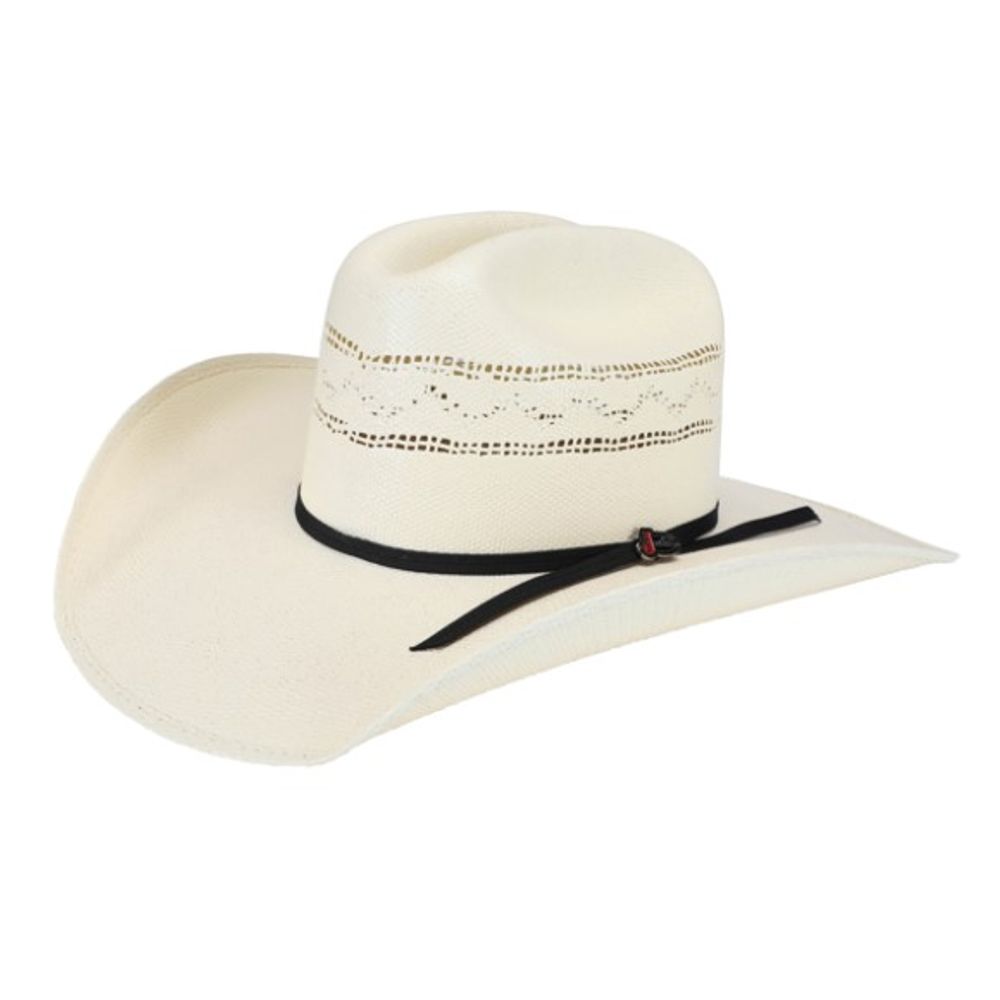 Justin, Adult Unisex White 20X Carson Bangora Straw Hat