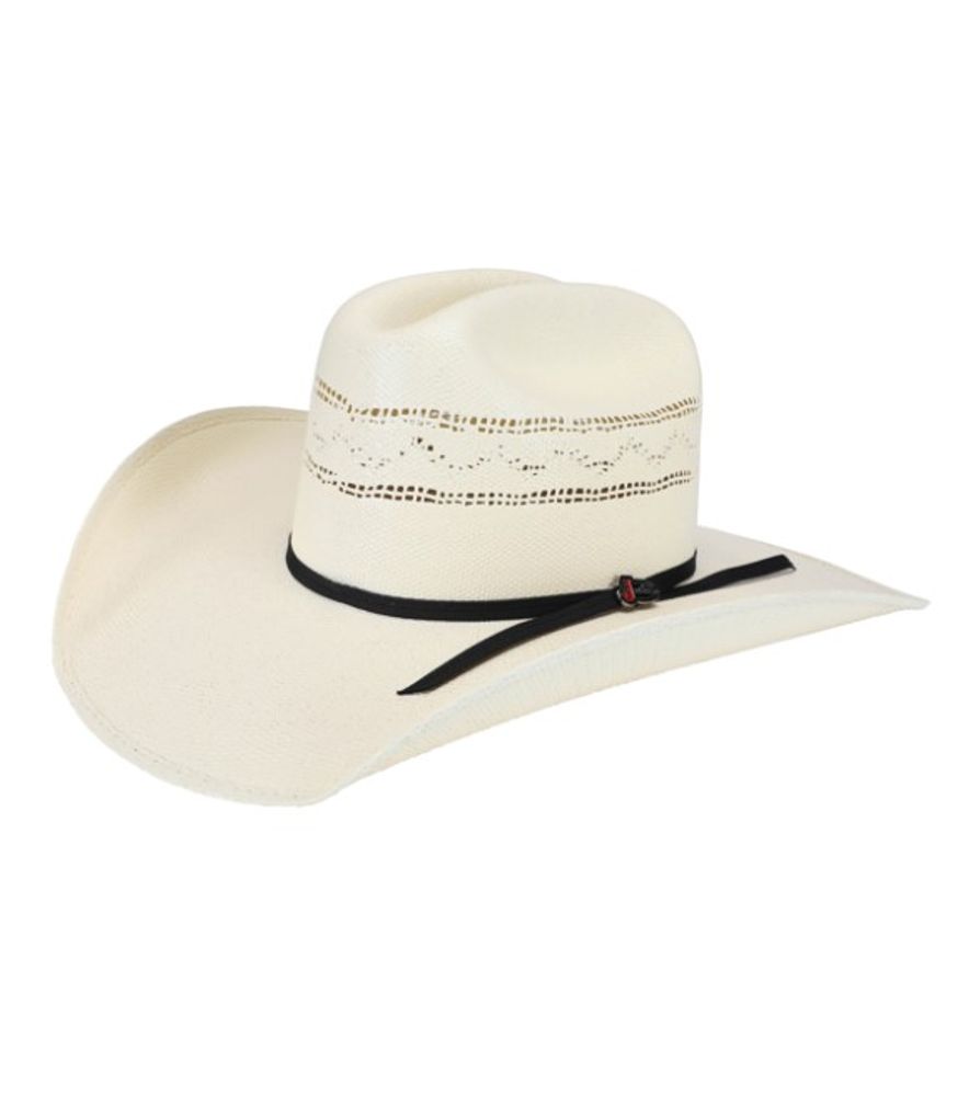 Justin, Adult Unisex White 20X Carson Bangora Straw Hat