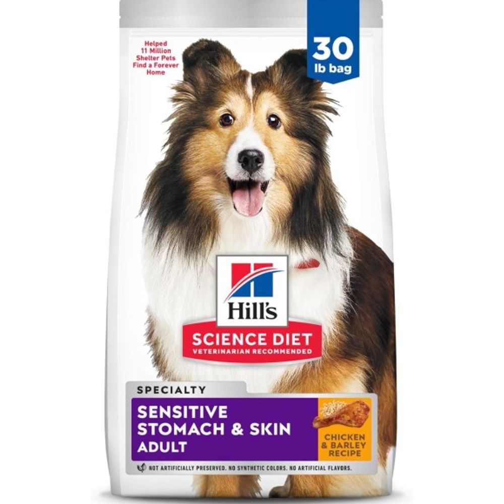 Science Diet, Adult Sensitive Stomach & Skin Chicken & Barley Dog Food