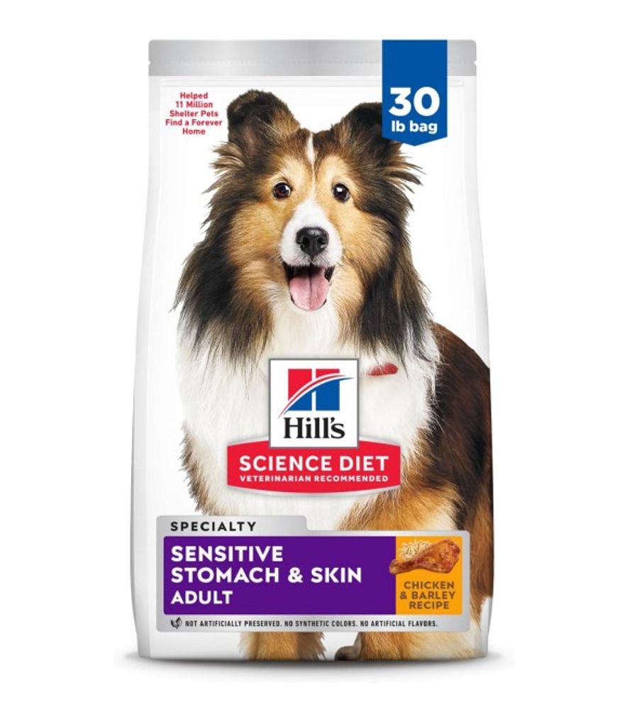Science Diet, Adult Sensitive Stomach & Skin Chicken & Barley Dog Food