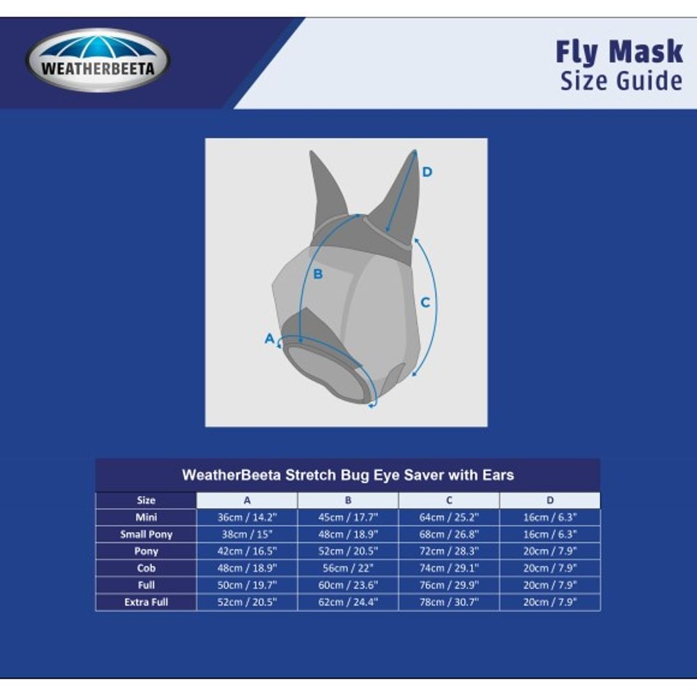 Weatherbeeta, Deluxe Stretch Bug Eye Saver with Ears