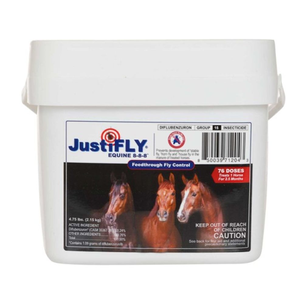 JustiFLY Equine 8-8-8 Feedthrough Fly Control, 4.75 lb 