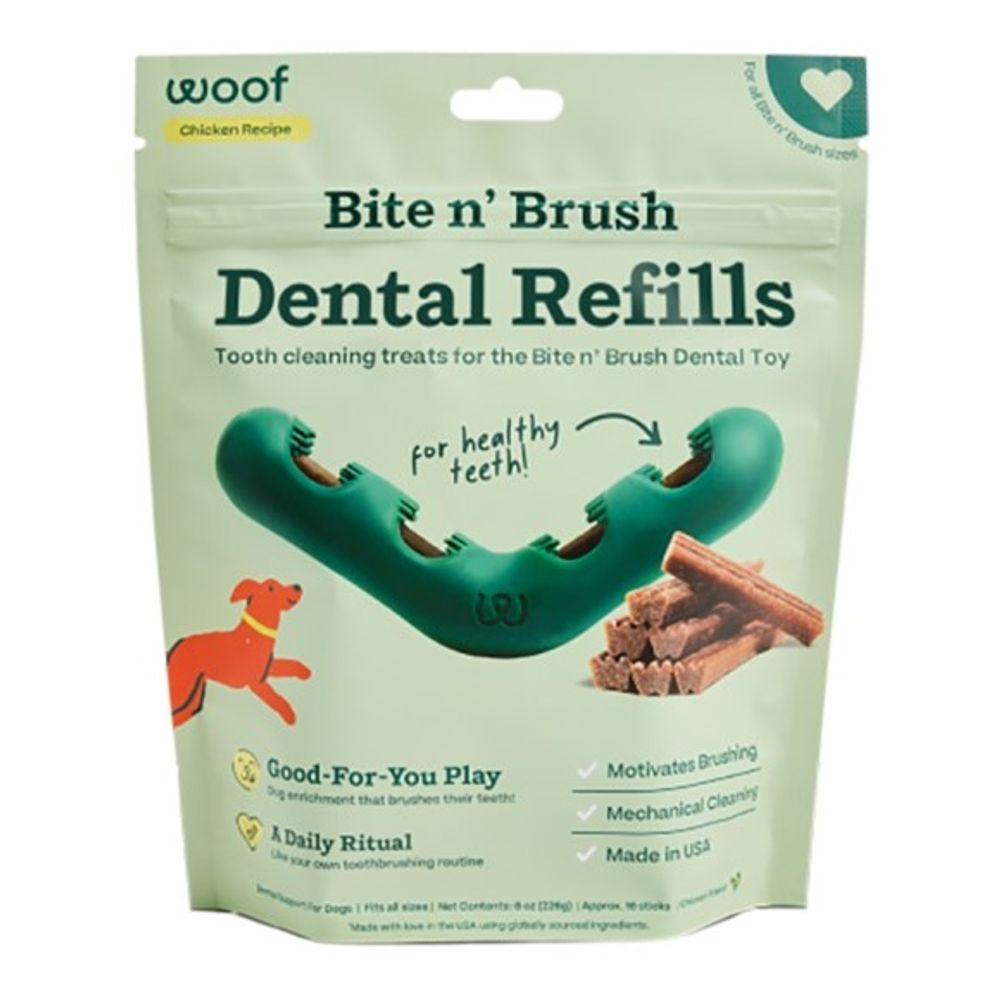 Woof, Bite n' Brush Refills, 18 ct