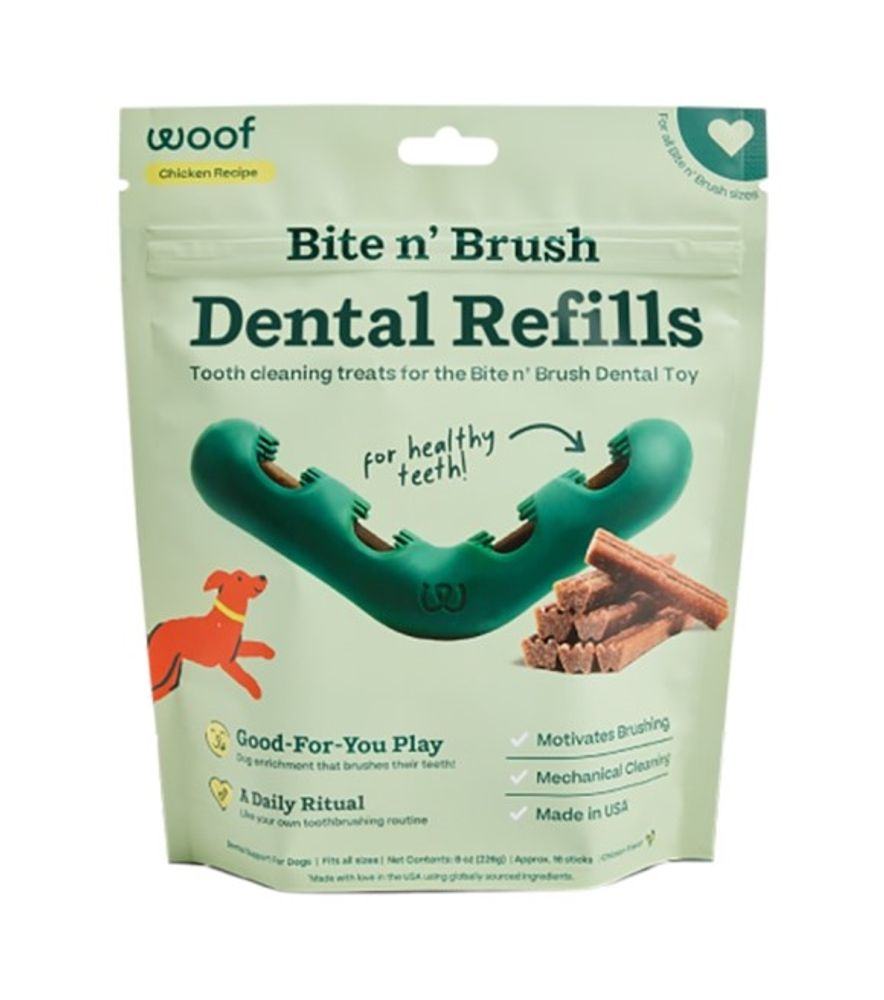 Woof, Bite n' Brush Refills, 18 ct