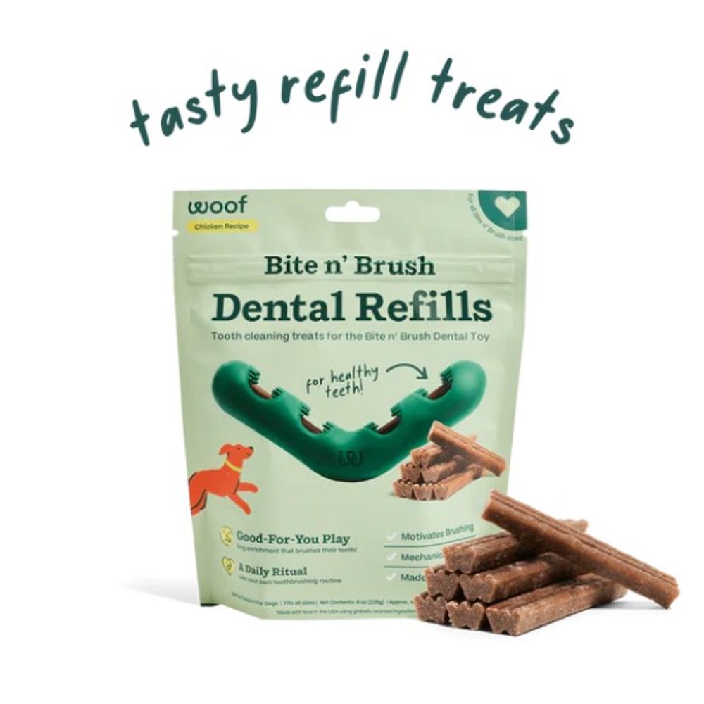 Woof, Bite n' Brush Refills, 18 ct