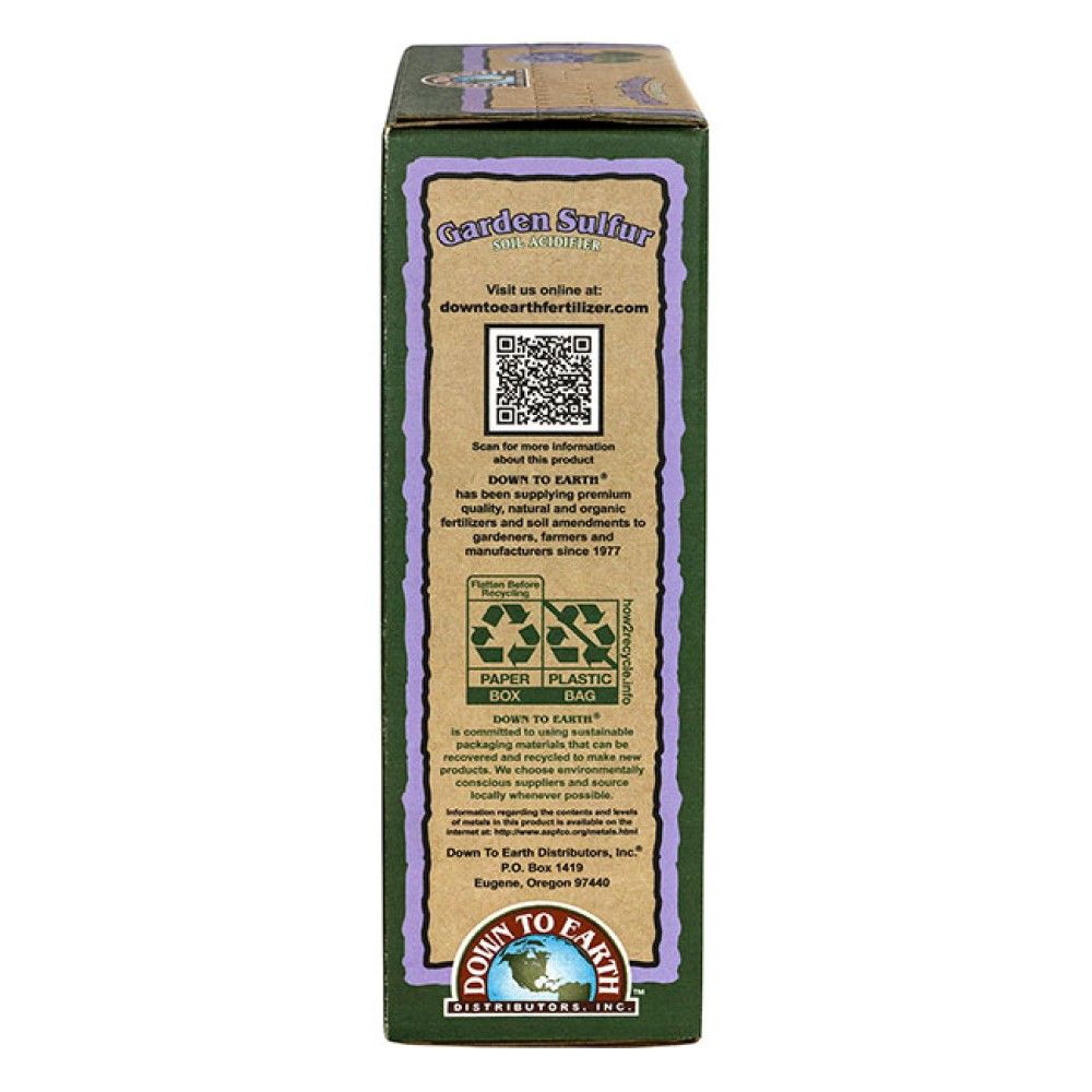 Down to Earth, Garden Sulfer Soil Acidifier, 5 lb