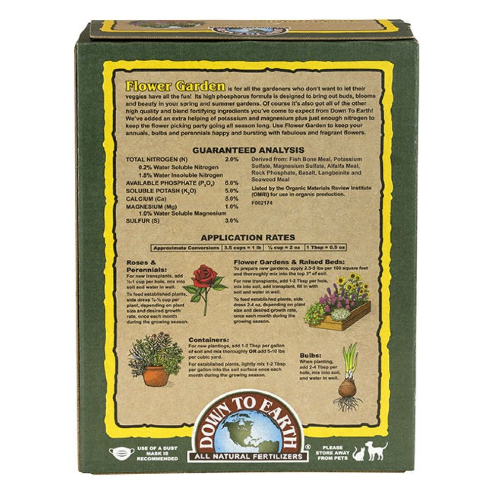 Down to Earth, Flower Garden 2-6-5, 5 lb