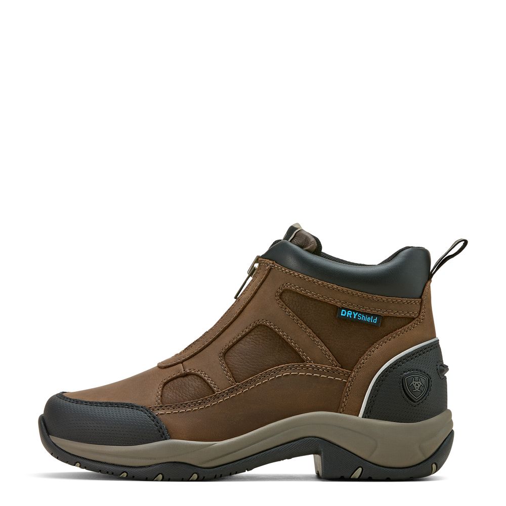 Ariat, Ladies Palm Brown Terrain Zip Waterproof Boot