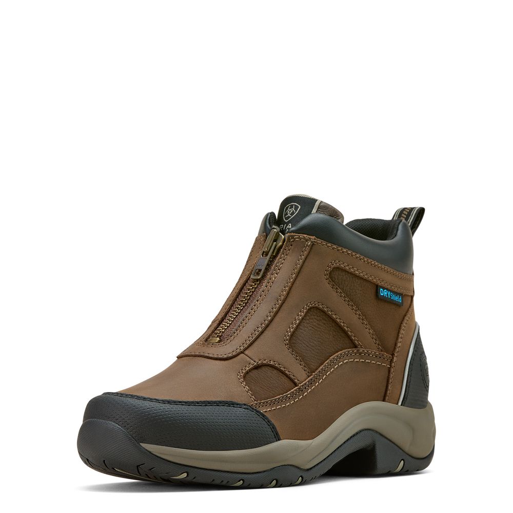 Ariat, Ladies Palm Brown Terrain Zip Waterproof Boot