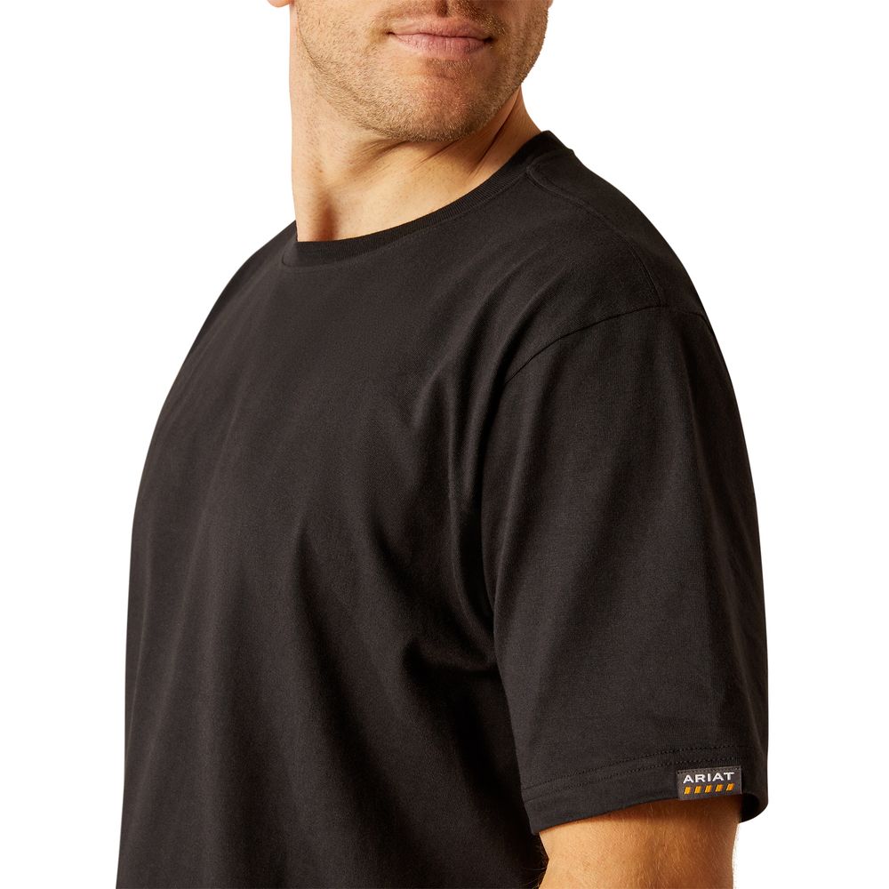 Ariat, Men's Black Rebar Cotton Strong Standard T-Shirt