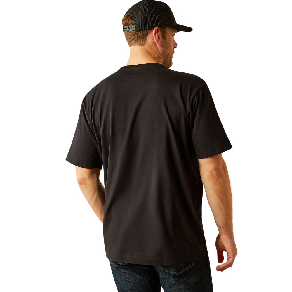 Ariat, Men's Black Rebar Cotton Strong Standard T-Shirt