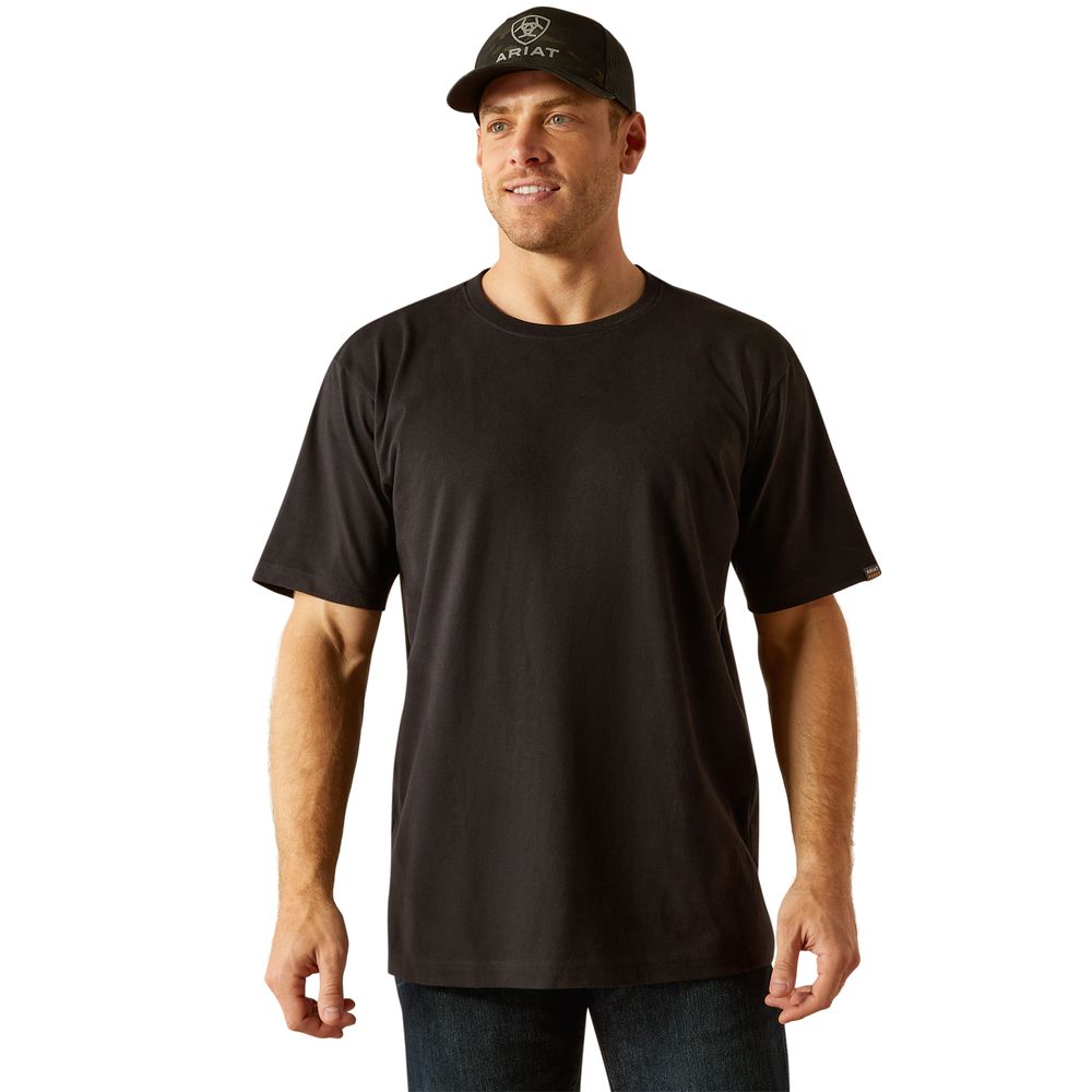 Ariat, Men's Black Rebar Cotton Strong Standard T-Shirt