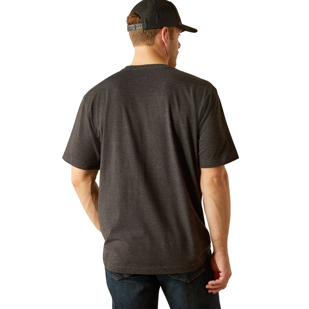 Ariat, Men's Charcoal Heather Rebar Cotton Strong Standard T-Shirt