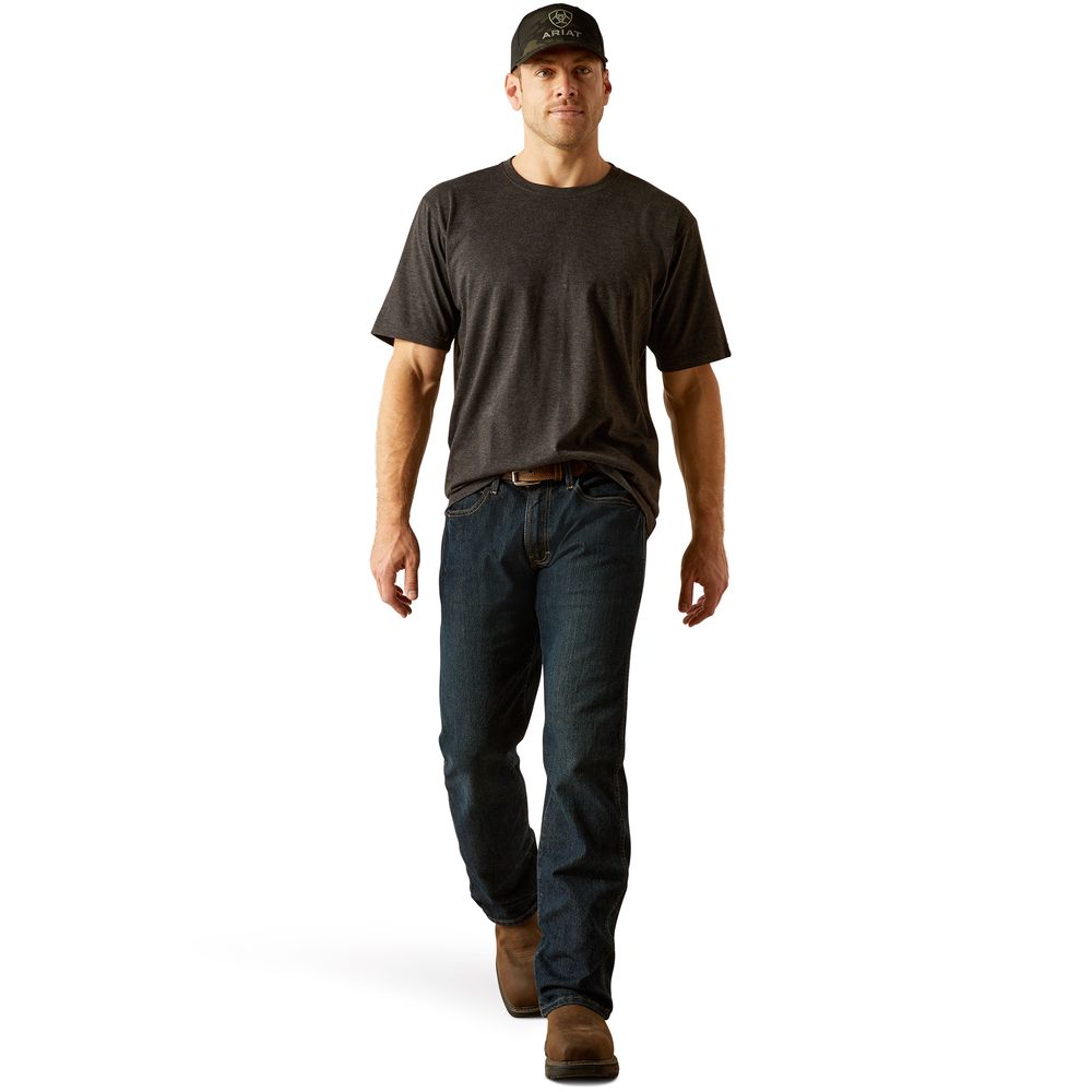Ariat, Men's Charcoal Heather Rebar Cotton Strong Standard T-Shirt