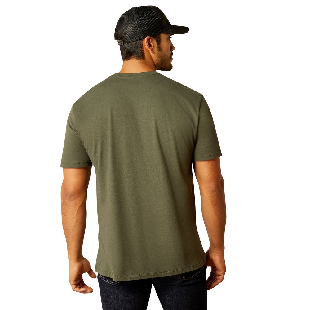Ariat, Men's Dark Olive Liberty USA Digi Camo T-Shirt