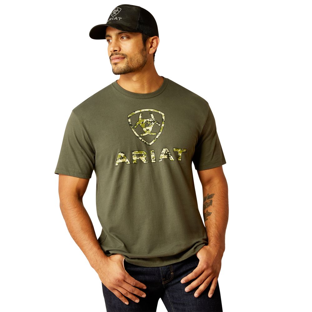 Ariat, Men's Dark Olive Liberty USA Digi Camo T-Shirt