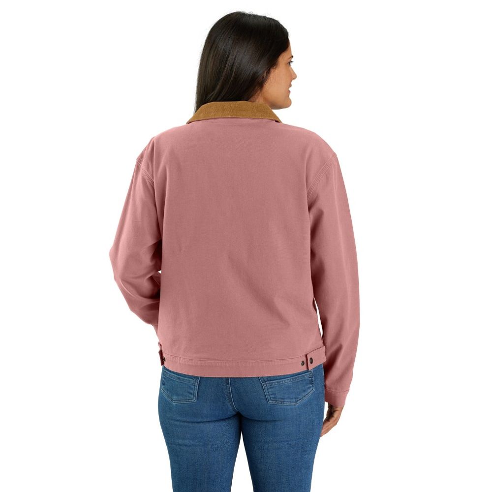 Carhartt, Ladies Rose Tint Rugged Flex® Re-engineered Loose Fit Canvas Detroit Jacket