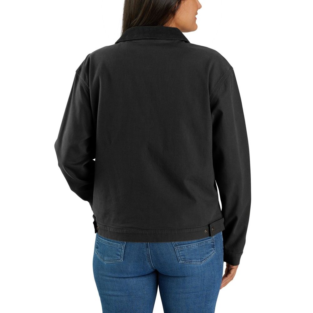 Carhartt, Ladies Black Rugged Flex® Re-engineered Loose Fit Canvas Detroit Jacket