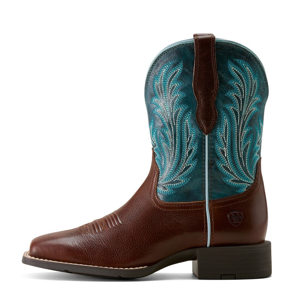Ariat, Ladies Round Up Filly Wide Square Toe Western Boot 