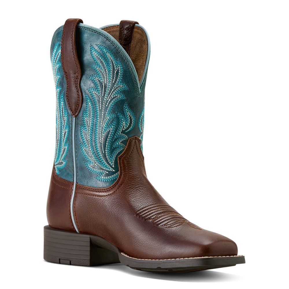 Ariat, Ladies Round Up Filly Wide Square Toe Western Boot 