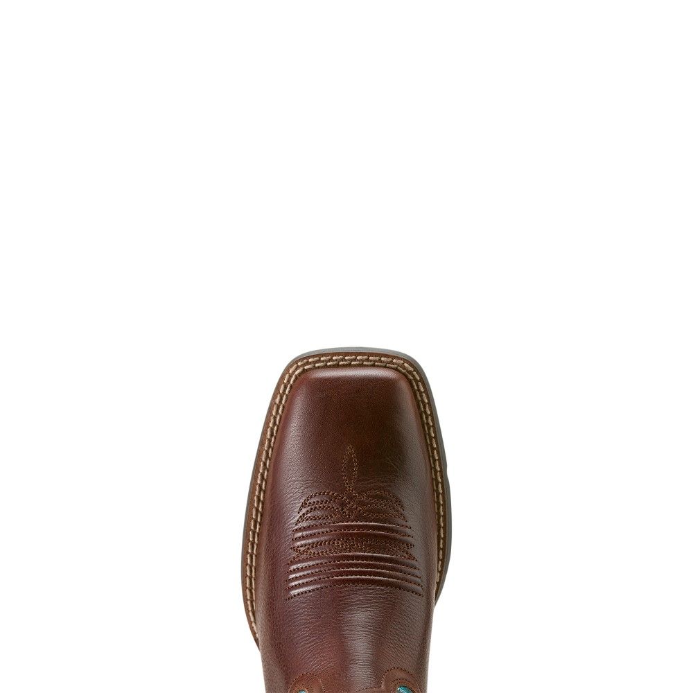 Ariat, Ladies Round Up Filly Wide Square Toe Western Boot 