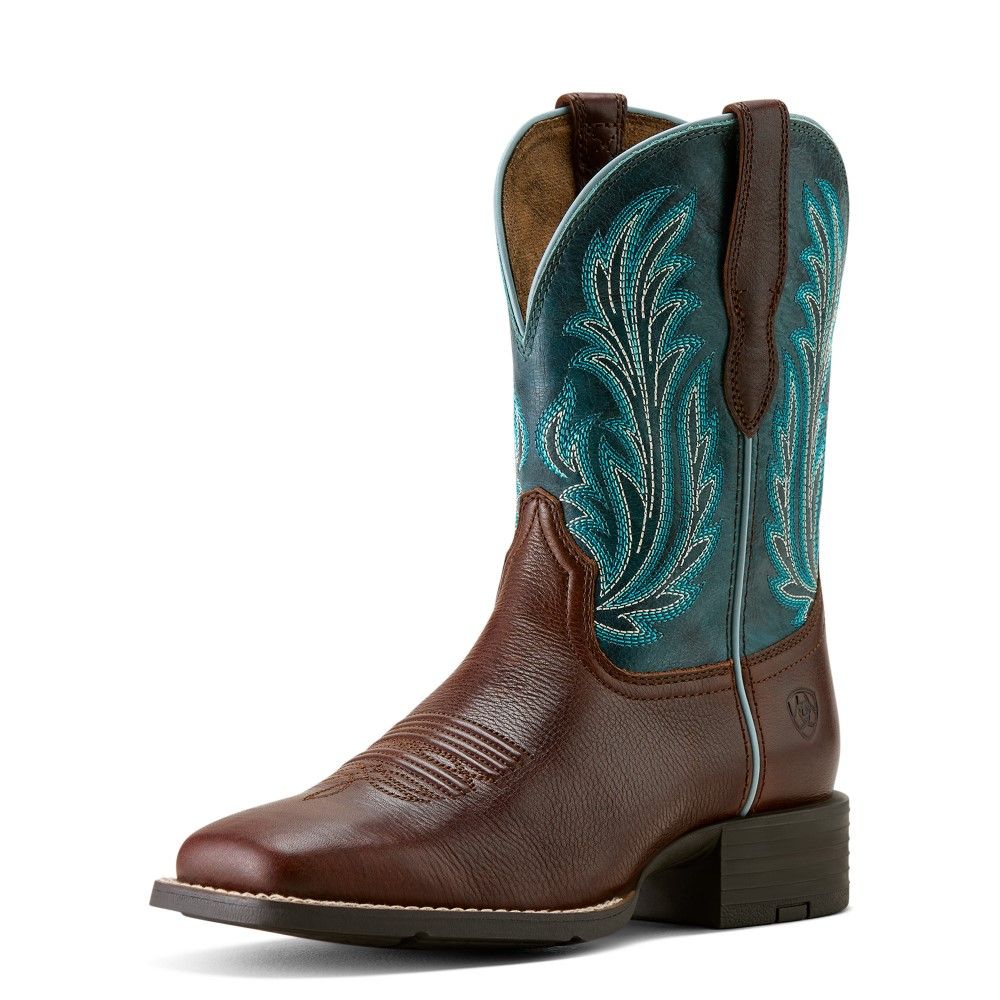 Ariat, Ladies Round Up Filly Wide Square Toe Western Boot 